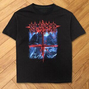 Reprint Slayer Band Tour 2004 Rare Front Sided Thrash Metal Concert T-Shirt
